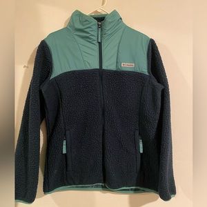 Teal Columbia fleece zip up women’s